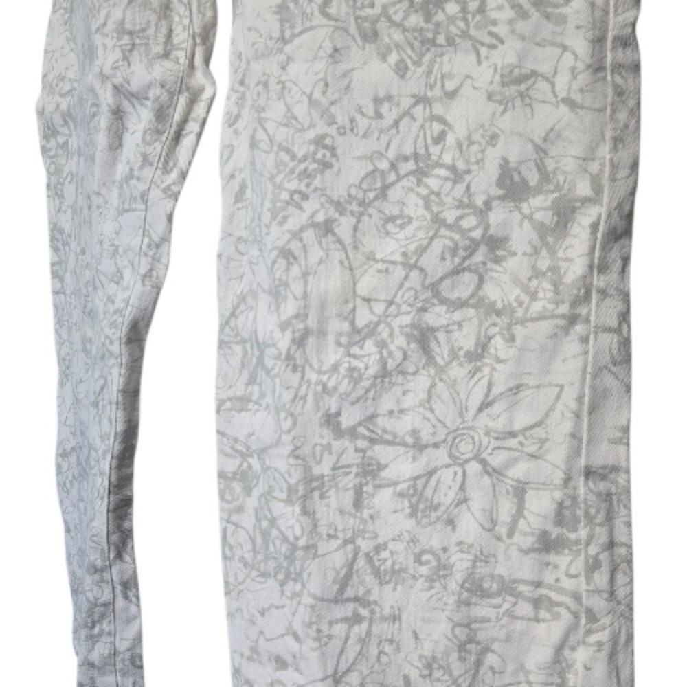 CITY DKNY FUNKY FUN PRINY OFFWHITE JEANS - 10